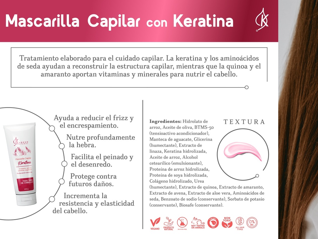MASCARILLA KERATINA KADESH 200 G