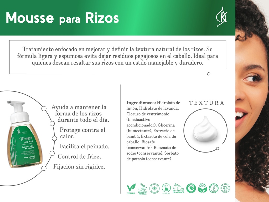 MOUSSE PARA RIZOS 250 ml