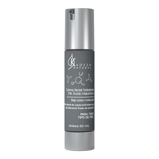 [5-01-002] CREMA FACIAL HIDRATANTE 2% ÁCIDO HIALURÓNICO BAJO PESO MOLECULAR AIRLESS 50 ml